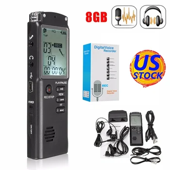 

8,16,32GB Rechargeable Recording Pen Digital Audio Voice Recorder Dictaphone MP4 Player Single Button