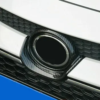 

1pcs Front Grille For Toyota 2020 Corolla Carbon Fiber Black Emblem Frame Cover Trim Luxury Accessory Replacement