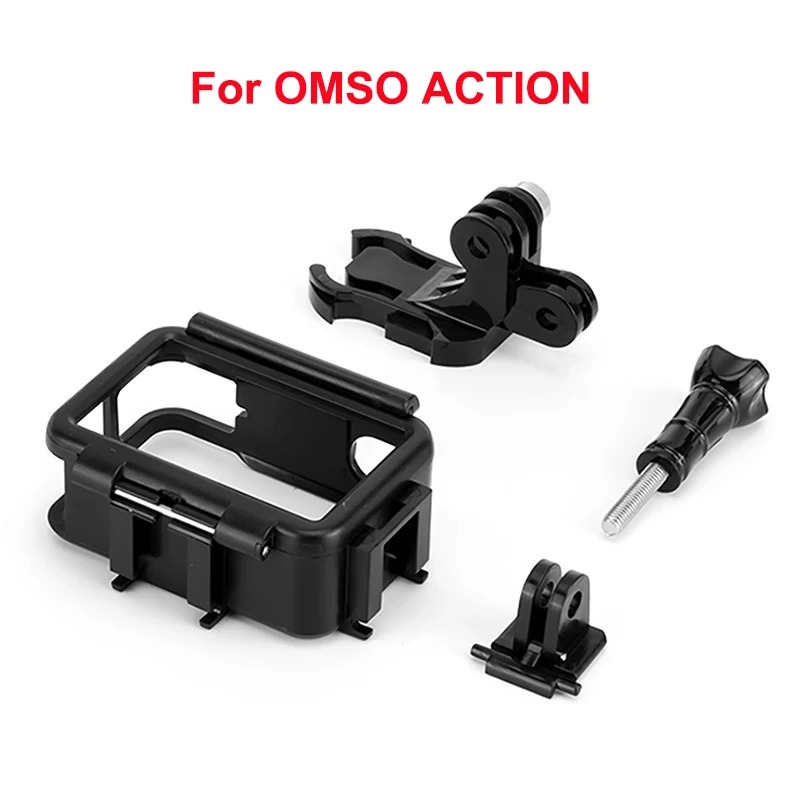 Вертикальная Горизонтальная Рамка чехол для DJI Osmo Action с холодной башмаком 2 головы БЫСТРОРАЗЪЕМНАЯ Пряжка Кронштейн Защитный корпус крепление