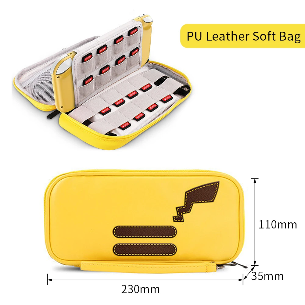 IBen Портативная сумка для хранения для Switch Lite PU+ EVA Shell Чехол водостойкий PU чехол для переноски чехол s - Цвет: PU Leather Soft Bag