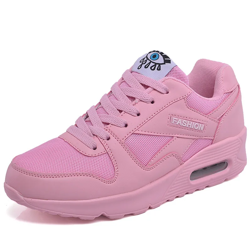 288 Pink Женская модная легкая беговая Обувь Сникеры на воздушной подушке дышащая прогулочная спортивная обувь женские кроссовки из искусственной кожи - Цвет: 288 Pink