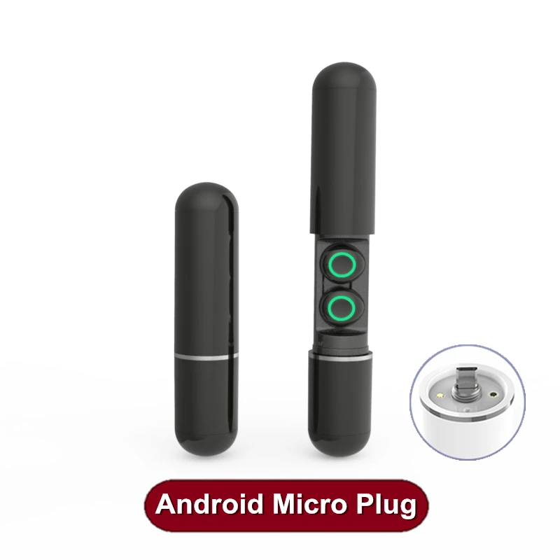 Android Black S10 беспроводные наушники, Bluetooth наушники, мини спортивные наушники, смартфон, зарядная гарнитура для Iphone, xiaomi, samsung, huawei - Цвет: Android Black