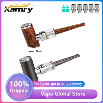 

Original Kamry K1000 Plus Pipe Kit 1100mAh Battery 4ML Tank and 5pcs K1000 Plus OCC Coil Wooden E Pipe Mod Ecigarette K1000 Pipe