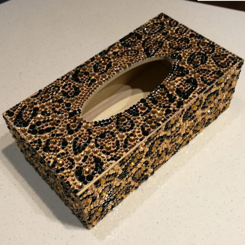 Boîte à Mouchoirs Décorative Diamond Painting – 22x12cm – Kit Créatif à Strass – Pour Chambre, Salon, Bureau