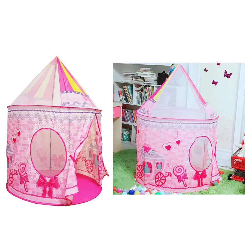 Pink Folding Kids Space Capsule Playtent Fantasy Indoors/Outdoors Playset Beach Toys Cute Ornaments Home Kindergarten