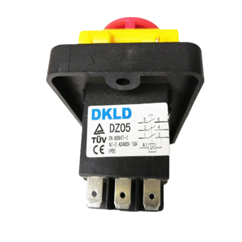DZ05 7 Pins 400 V IP55 dreiphasiger elektromagnetischer Not-Aus-Drucktastenschalter – Detail 5