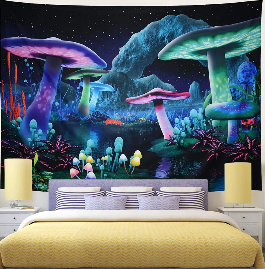 Tree Forest Star Sky Bedroom Wall Hanging Tapestry Blanket Mat Backdrop Decor 