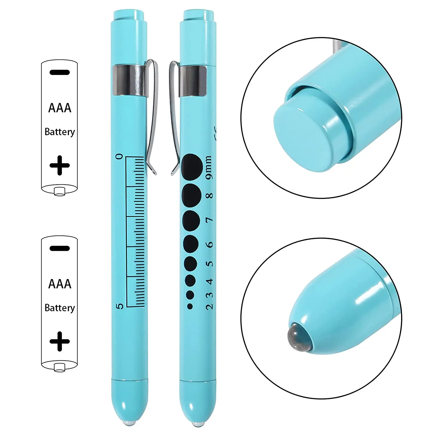 Portable LED Flashlight Reusable Medical First Aid Pen Light Torch Lamp With Pupil Gauge Measurement Doctor Nurse Diagnosis Pen Portable LED Flashlight Reusable Medical First Aid Pen Light Torch Lamp With Pupil Gauge Measurement Doctor Nurse Diagnosis Pen
