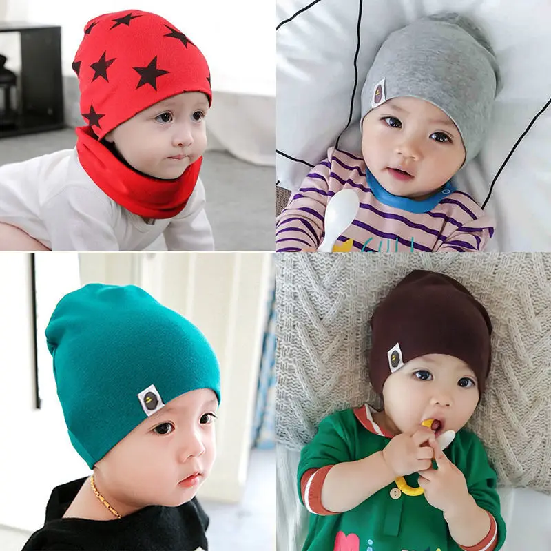 

Baby cotton Beanie Hat Toddler Girls Boy spring Knitted Cap winter Warm accessories for kids 6-24M Solid Color Casual Soft Hats