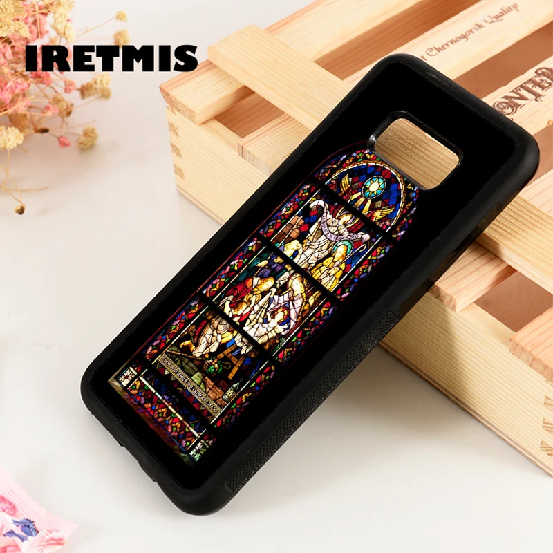 Iretmis S3 S4 S5 phone case cover for Samsung Galaxy S6 S7 S8 S9 edge plus Note 3 4 5 8 9 Stained Glass Window Church Religious |
