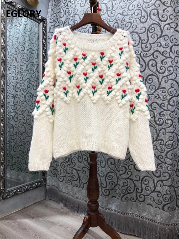 Top Quality New Sweaters 2020 Autumn Winter Pullovers Women Vintage Jacquard Patterns Knitting Long Sleeve Warm Casual | Женская одежда