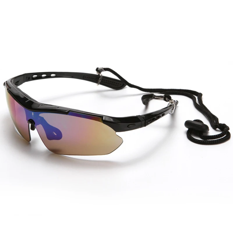 Велосипедные очки для спорта на открытом воздухе, анти-УФ поляризатор, очки для пешего туризма, альпинизма, солнцезащитные очки с 5 линзами, красочный костюм, противоскользящие очки