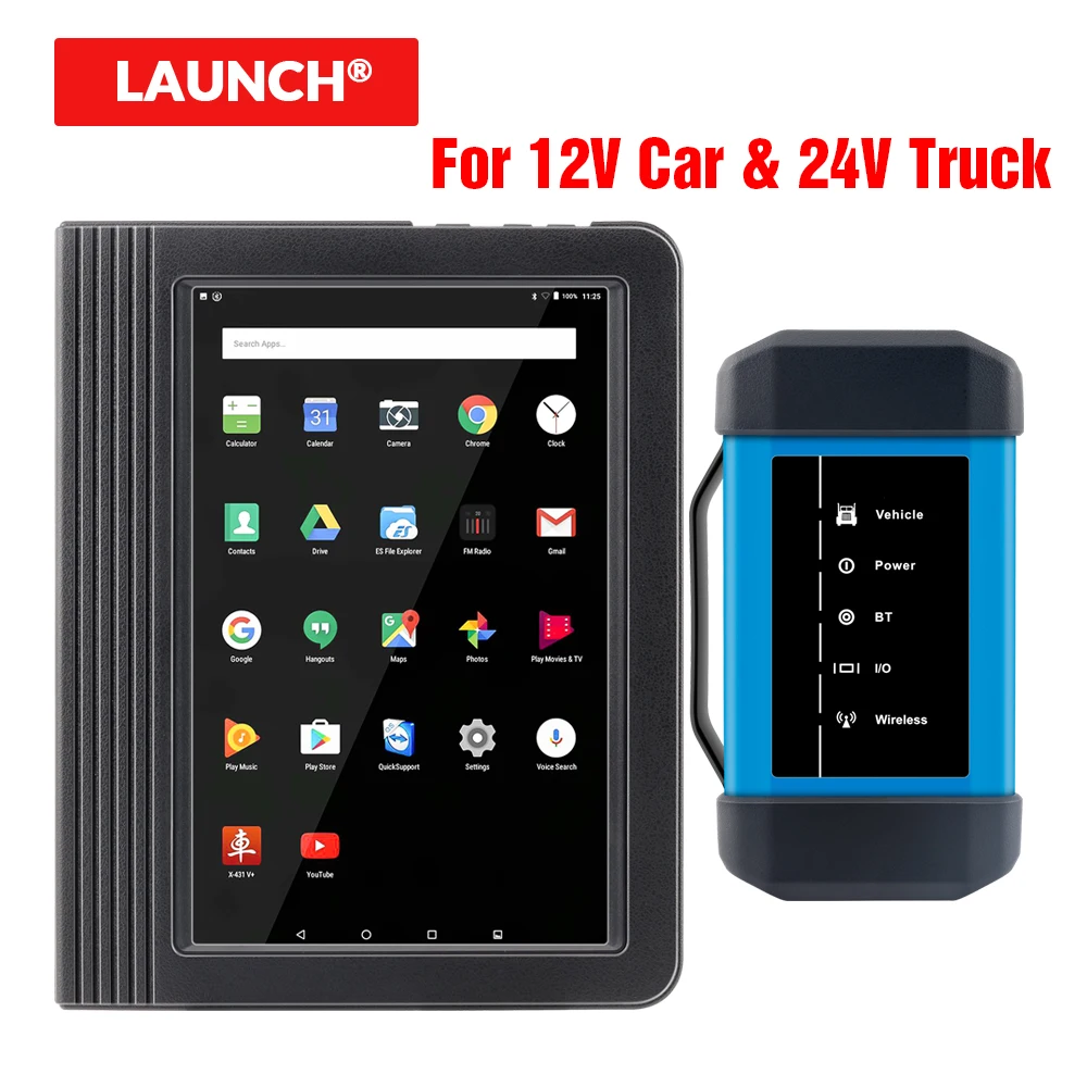 Launch X431 V+& X431 HD сверхмощный 10," экран планшет Bluetooth/wifi Авто диагностический сканер тест для 12 В/24 В грузовик