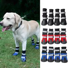 

4 Pcs/Set Pet Winter Autumn High Tops Snow Boots Martin Casual Warm Slip-Resistant Rain Shoes For Small Medium Dog Boots Pet