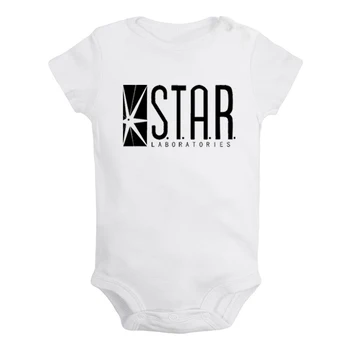 

STAR Laboratories The Flash TV Series S.T.A.R. Labs Keith Scott Newborn Baby Outfits Jumpsuit Printing Infant Bodysuit Clothes