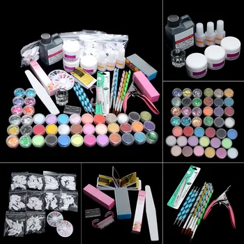 

Acrylic Powder Glitter Nail Art Decoration Kit Nail Art Tools Kit Combo Set DIY Gel Nail Art Set WH998