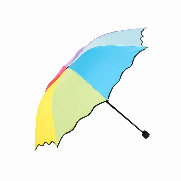 

[Upgraded Vinyl] Rainbow Umbrella Apollo Flounced Sun-resistant All-Weather Umbrella Customizable Safeness Logo