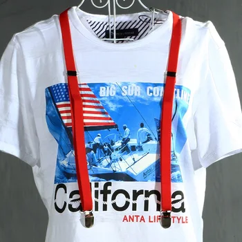 

1Pcs Mens Womens Clip-on Adjustable Elastic Pants Y-back Slim Suspender Belt