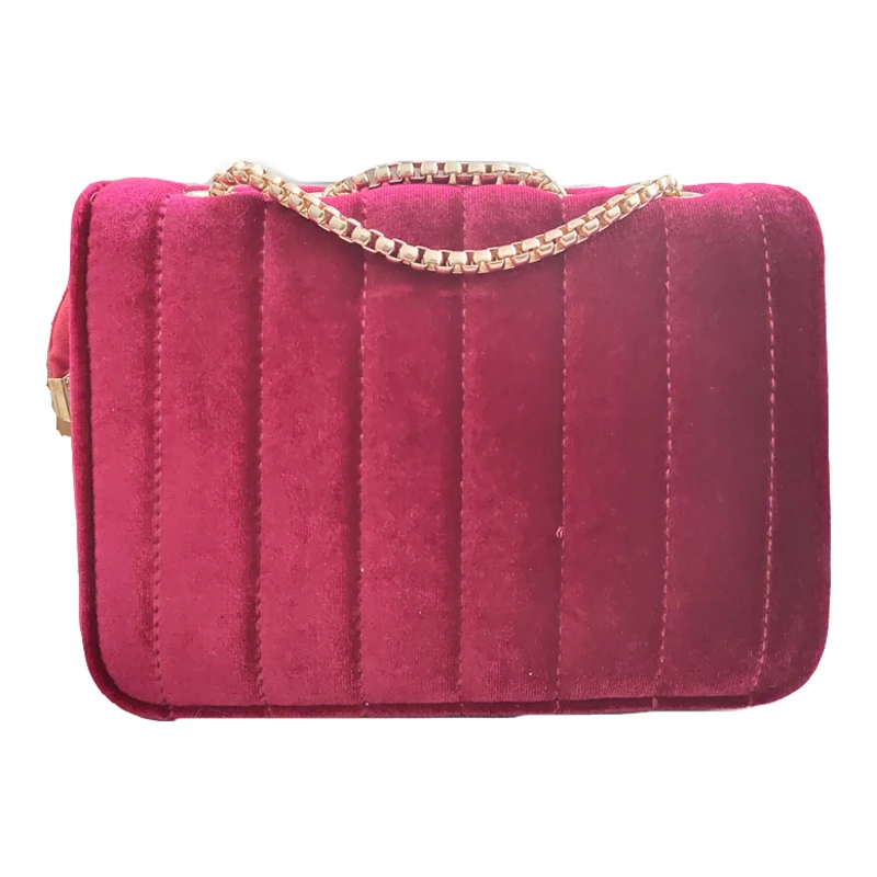 velvet chain bag