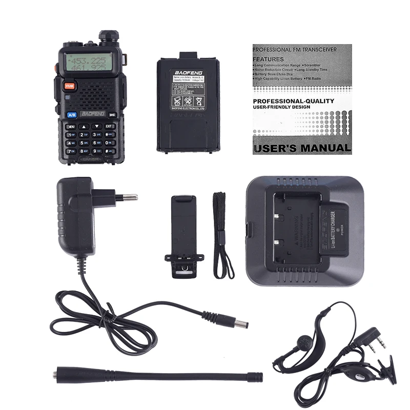 3 шт. Baofeng BF-UV5R Любительское радио портативная рация Pofung UV-5R 5 Вт VHF/UHF радио двухдиапазонное двухстороннее радио UV 5r CB радио