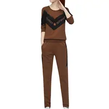 Осенние спортивные костюмы для женщин с длинным рукавом, Раздельный комплект из 2 предметов, повседневные длинные штаны, повседневная одежда, спортивная одежда, комплекты для бега и фитнеса