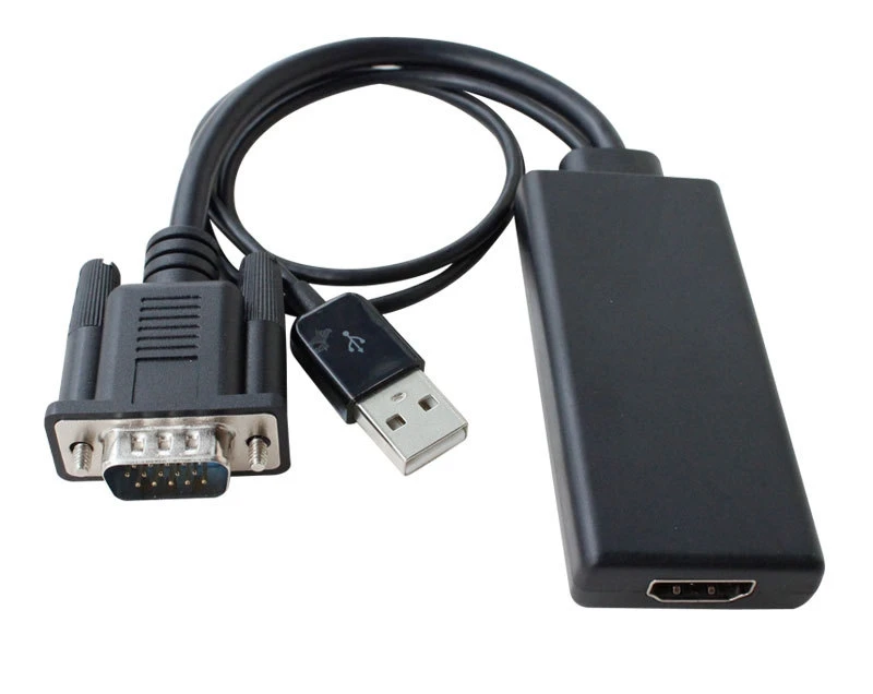 Преобразователь из vga в hdmi с аудио vga в HD адаптер vga в hdmi usb адаптер