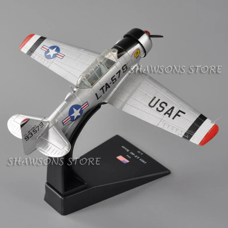Литой военный самолет модель игрушки 1: 72 США LT-6G Техасский истребитель миниатюрный самолет Реплика