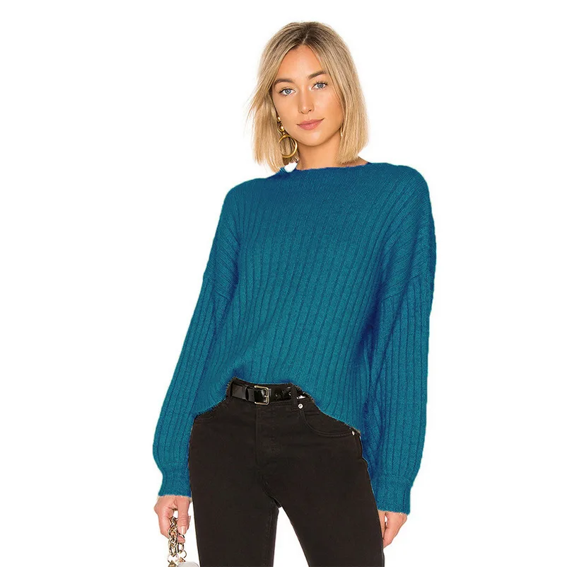 Women's sweater new autumn and winter knitted jumper womens sweaters women sweaters and pullovers O-Neck Casual cute sweater