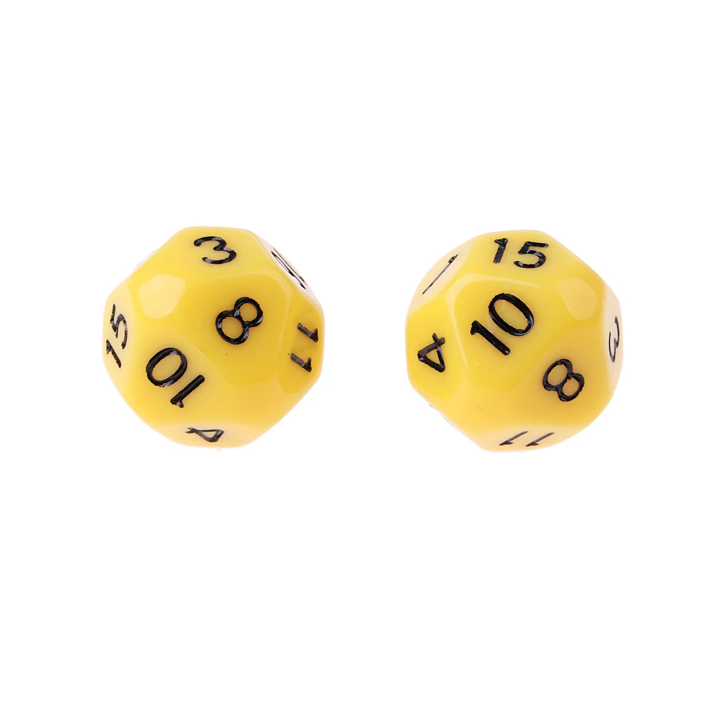 10Pcs 16-Sided D16 Acrylic Dices Table Game Accessory Toys for DND MTG TRPG Table Board Games