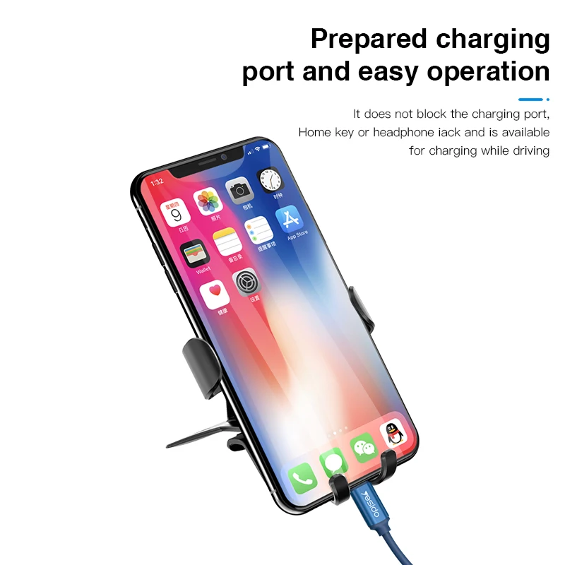 Yesido гравитационный Автомобильный держатель для iPhone, samsung, держатель мобильного телефона, 360 градусов, gps крепление на приборную панель, автомобильная подставка для телефона