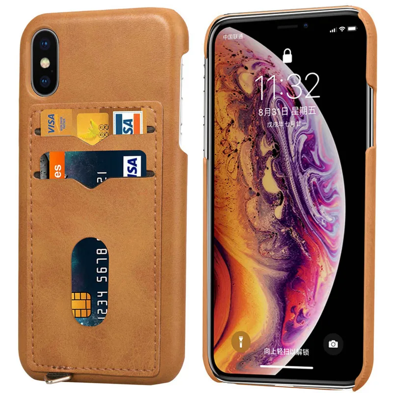 Роскошный чехол из искусственной кожи для iPhone SE 2020 задняя крышка держатель карт