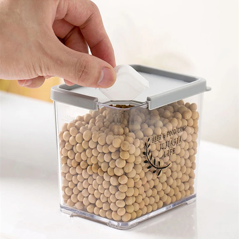 Прозрачный герметичный ящик для хранения свежести зерна емкость для хранения пищи бытовые кухонные банки контейнеры для сухих злаков