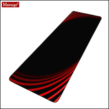 

Minimalism Line Black and Red Mouse Pad XXL Gamer Desk Mat Computer Large Gaming MousePad 90x40cm/80x30cm for Laptop Table Pads