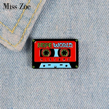 

Vintage Tape Enamel Pin Custom 90's Song Pop Music Brooches for Shirt Lapel Backpack Badge Nostalgic Jewelry Gift for Kids