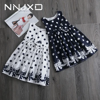 

Casual Polkadot Dresses for Girls Bow Birthday Party Dress Kids Clothing Sundress Baby Girl Clothes 4 5 6 7 8 9 10 11 12 Years