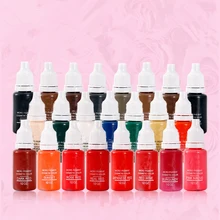 Senior 7 Pieces/bag Permanent Makeup Tattoo Eyebrow Pencil and Eyeliner Brush and Lipstick Microink Lasting 15 Ml of Cosmetics