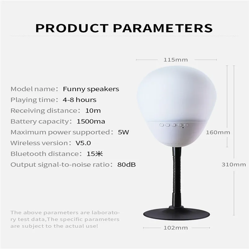 Bluetooth Audio Music LED Night Light Lamp Entertainment Funny Discoloration Decompression Toy Lamparas 40DEC2710