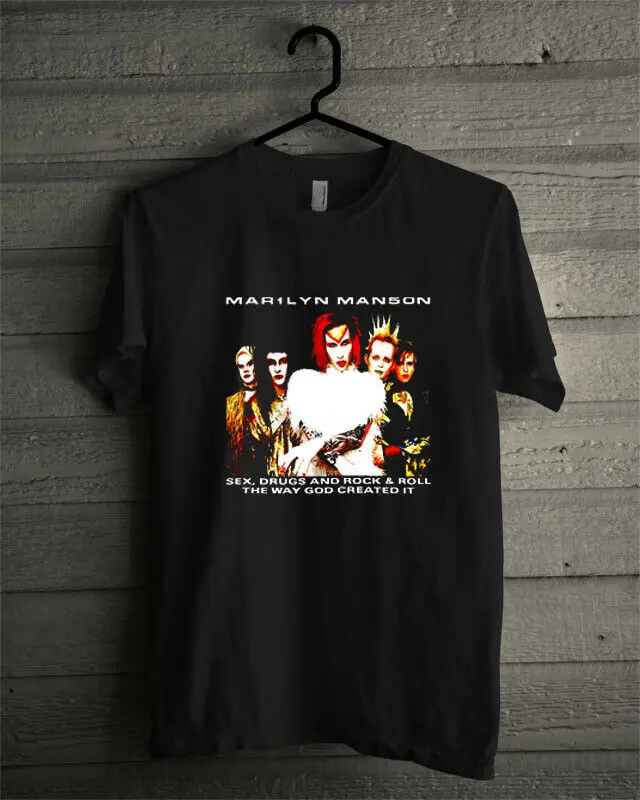 

Vintage Marilyn Manson ROCK IS DEAD TOUR T-Shirt Reprint New Western Style