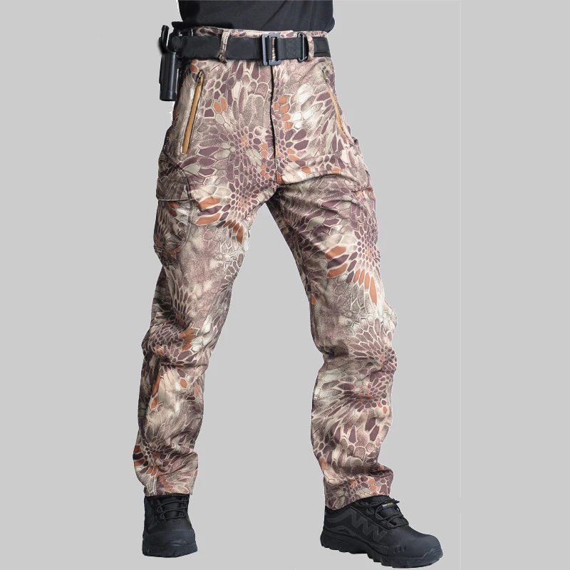 

Military Tactical Pants Men Waterproof Trouser Camouflage Fleece Army Camo Clothing Pant