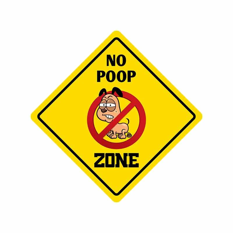 

SZWL милые наклейки на автомобиль, наклейки с надписью «No Poop Zone», виниловые красивые наклейки, водонепроницаемые солнцезащитные аксессуары, графика, 13 см * 13 см