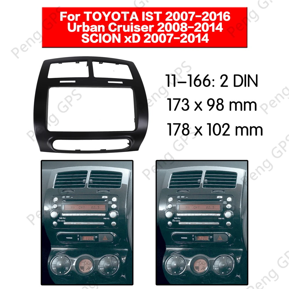 

Автомагнитола 2 Din, стерео монтаж для TOYOTA IST Urban Cruiser, SCION xD, рамка, облицовка, панель, DVD-плеер, ободок