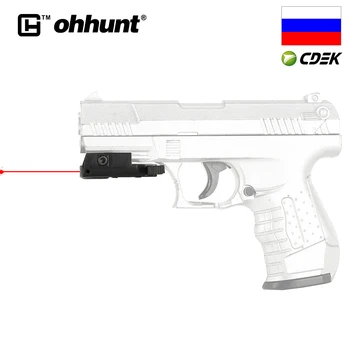 

ohhunt Ultrathin Compact Pistol Hunting Red Dot Laser Sight Scope Laser Pointer Airsoft Low Profile 20mm Picatinny Weaver Mount