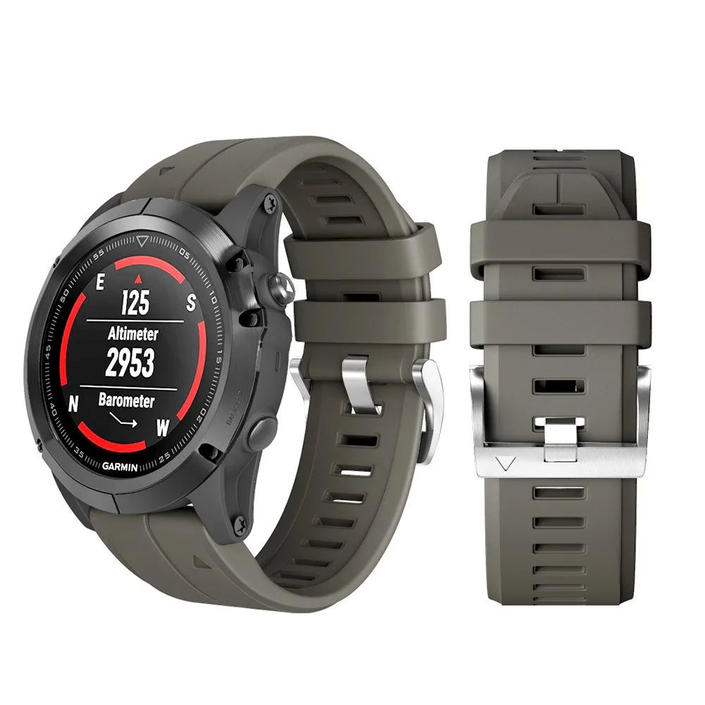 Для Garmin Fenix 5X Plus силиконовые быстросъемные, легко подходят для замены смарт-часов, долговечные аксессуары#731