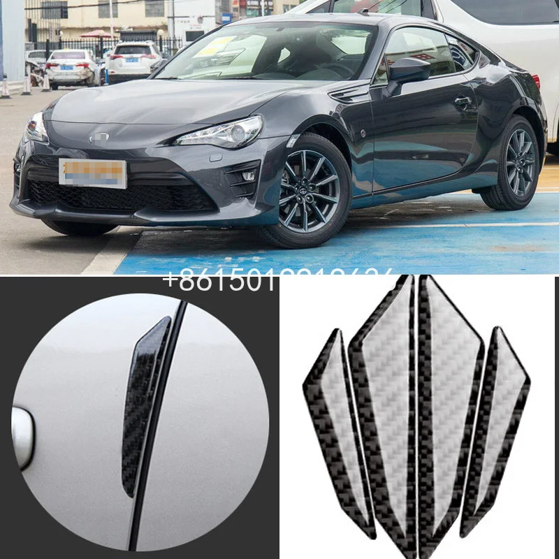 For Toyota GT86 Car Side Door Edge Guard Bumper Trim Protector 4pcs PVC carbon fiber Stickers | Автомобили и мотоциклы