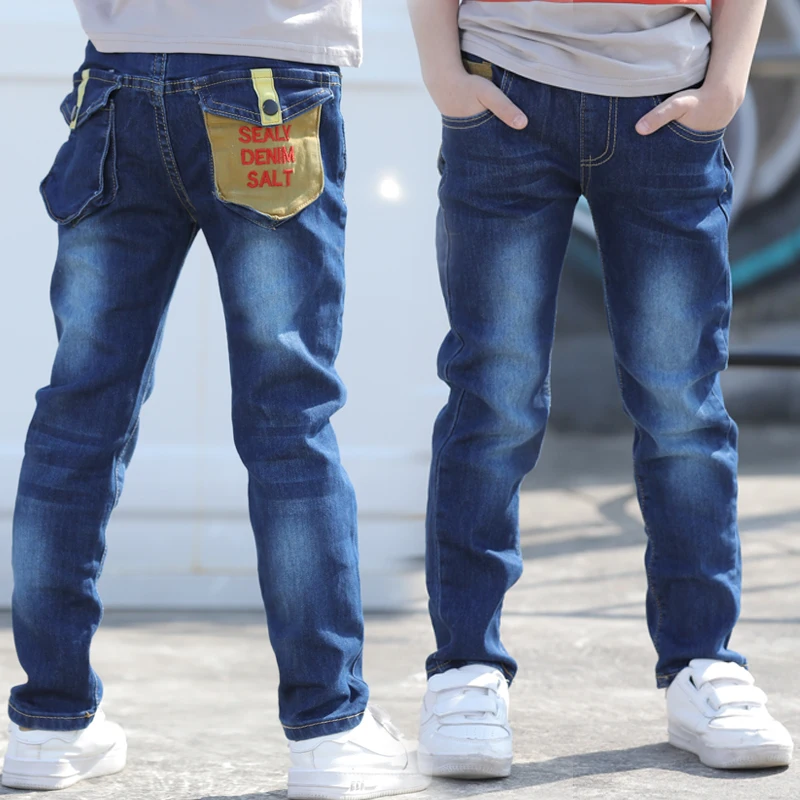 2019 на весну осень джинсы для маленьких мальчиков брюки детская одежда хлопковые