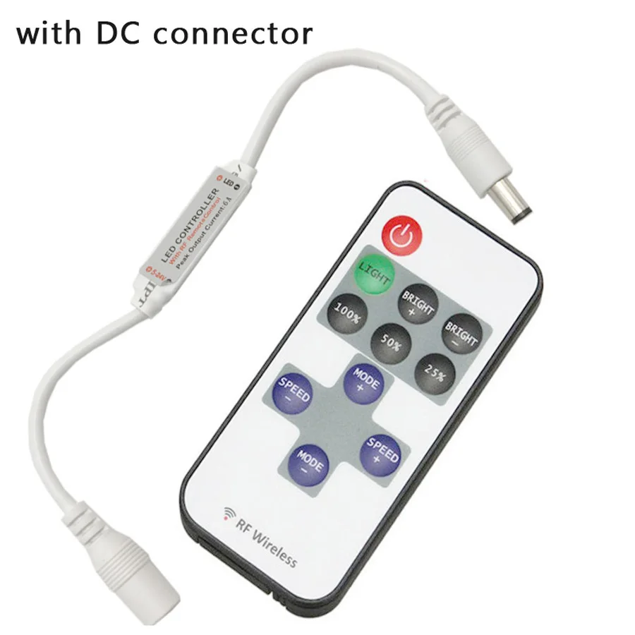 Mini DC12V Led Controller Dimmer 12A Wireless RF Remote to Control Single Color Strip Lighting 3528 5050 led strip (2)