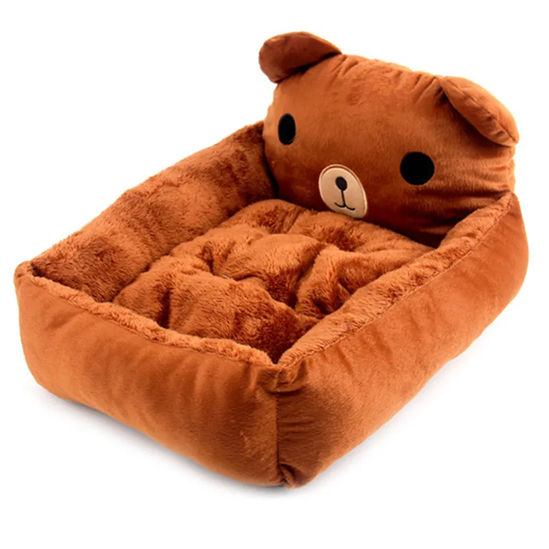 brown bear Домик для питомца кошки складной мягкий милый коричневый медведь серый дракон кровать для собаки животное Пещера Гнездо для щенка питомник - Цвет: brown bear