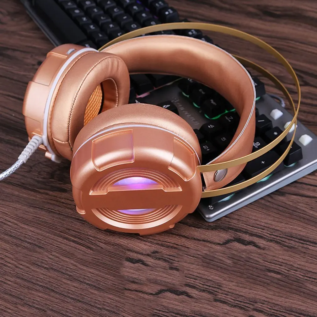 G3 супер бас шум Cancealing наушники с микрофоном Красочный светодиодный светильник