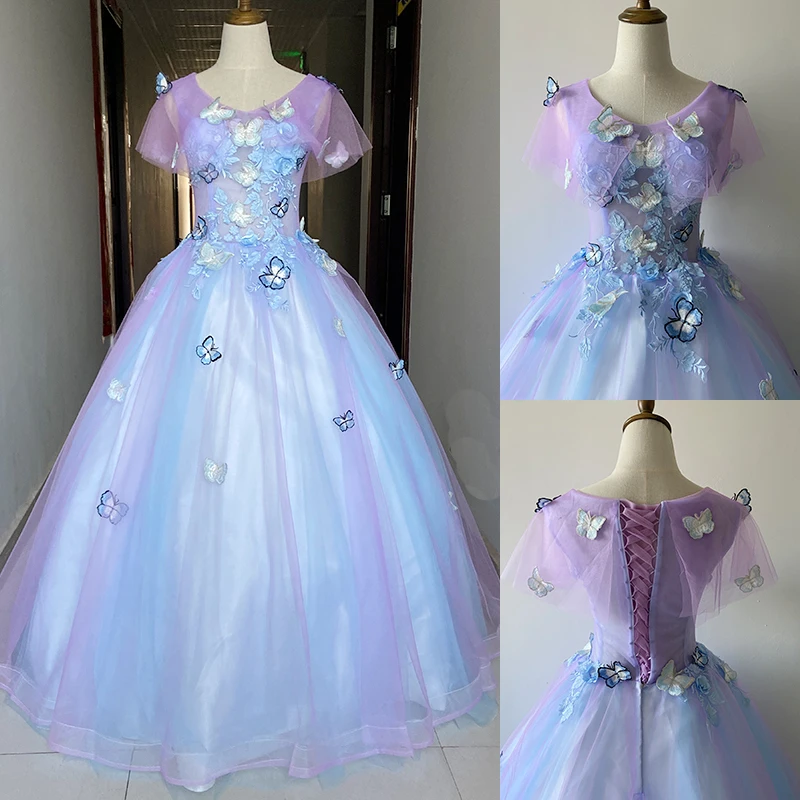 Butterfly Embroidery Quinceanera Dress Party Dress Sweet Floral Print Ball Gown Plus Size Quinceanera Dresses