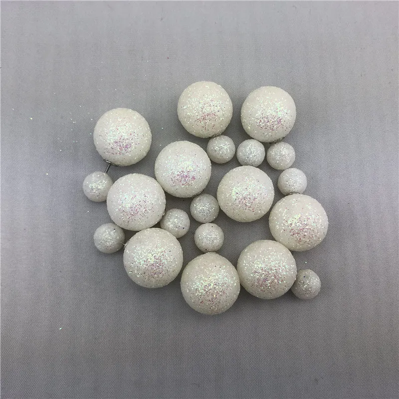 

Wholesale 5pairs/set Fashion Glitter ball Earrings Simple Stud Earring Acrylic Ball Shape Earrings Jewelry 17 Colors Options